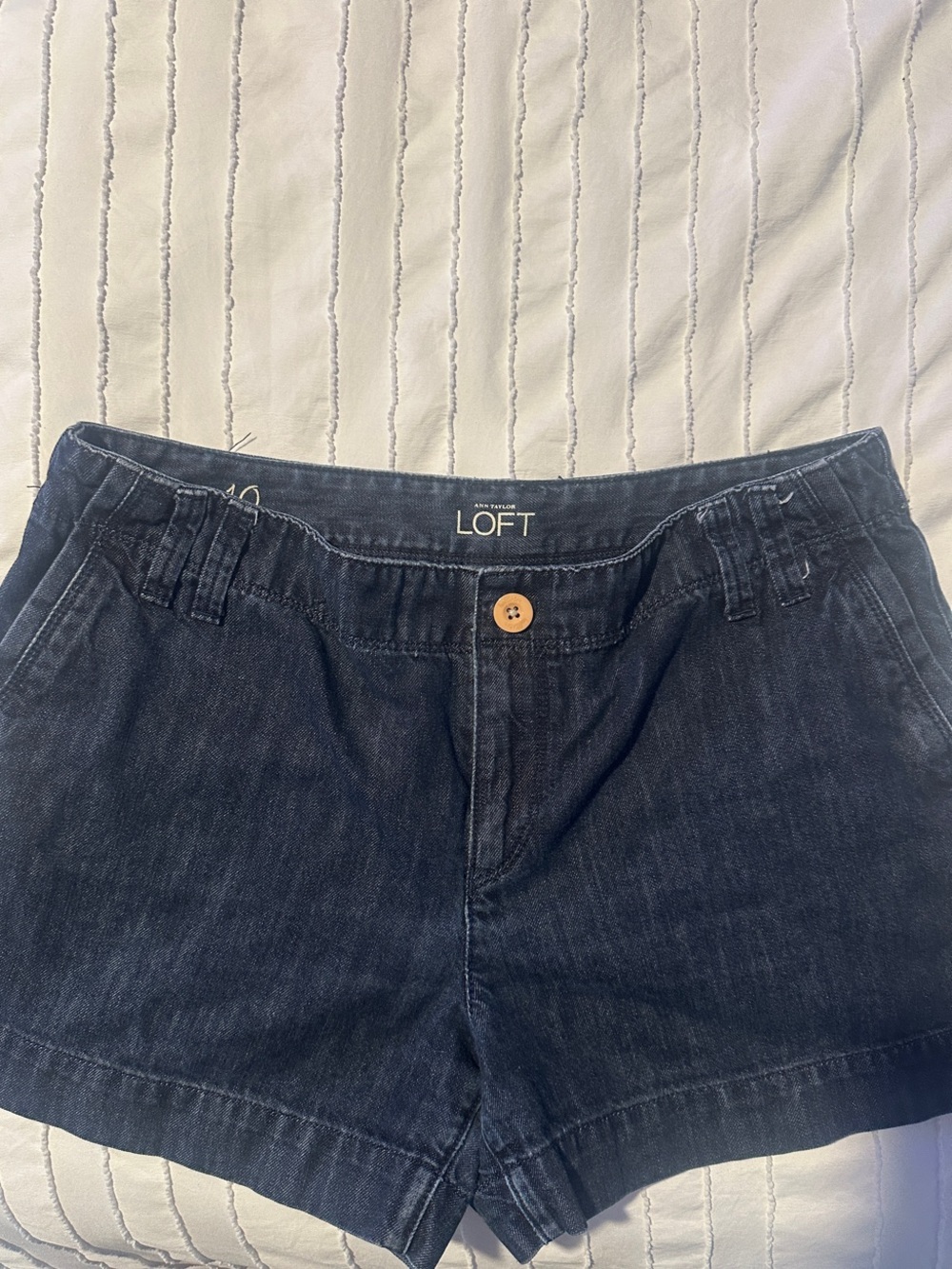 LOFT Dark Navy Denim Shorts